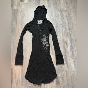 JUST IV ME Long Tailored Light-Weight Hoodie twilight Bella Swan preppy Y2K